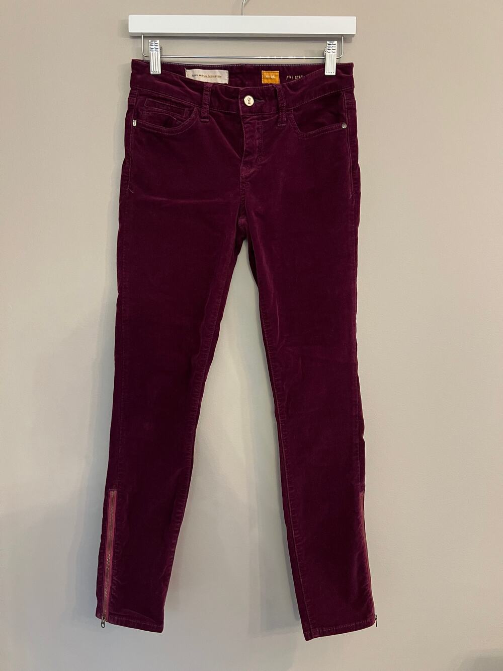 Pilcro and the Letterpress Corduroy Ankle Zip Pants
